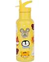 A Little Lovely Company Stainless Steel Drink Bottle - 500 ml - Animal Friends Non-Thermal Water Bottles