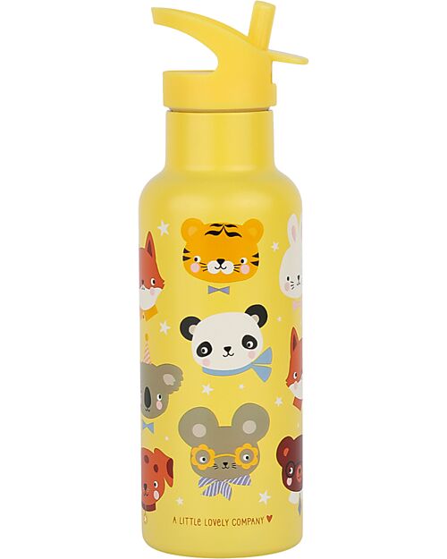 A Little Lovely Company Stainless Steel Drink Bottle - 500 ml - Animal Friends Thermos Bottles