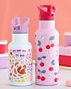 A Little Lovely Company Stainless Steel Drink Bottle - 500 ml - Cherries Non-Thermal Water Bottles