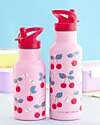 A Little Lovely Company Stainless Steel Drink Bottle - 500 ml - Cherries Thermos Bottles
