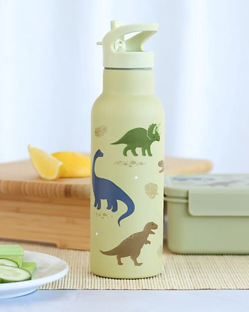 A Little Lovely Company Stainless Steel Drink Bottle - 500 ml - Forest Friends Thermos Bottles