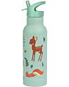 A Little Lovely Company Stainless Steel Drink Bottle - 500 ml - Forest Friends Thermos Bottles