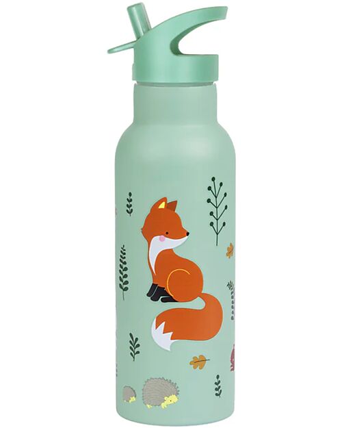A Little Lovely Company Stainless Steel Drink Bottle - 500 ml - Forest Friends Thermos Bottles
