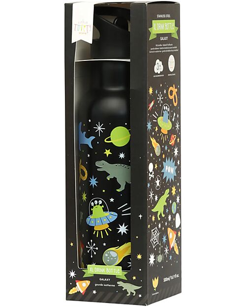 A Little Lovely Company Stainless Steel Drink Bottle - 500 ml - Galaxy Thermos Bottles