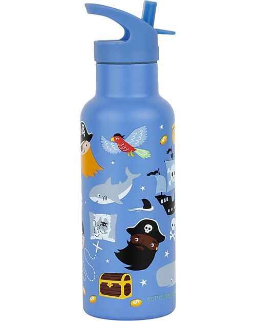 A Little Lovely Company Stainless Steel Drink Bottle - 500 ml - Pirates Thermos Bottles