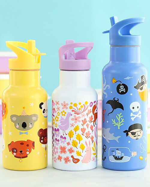 A Little Lovely Company Stainless Steel Drink Bottle - 500 ml - Pirates Thermos Bottles