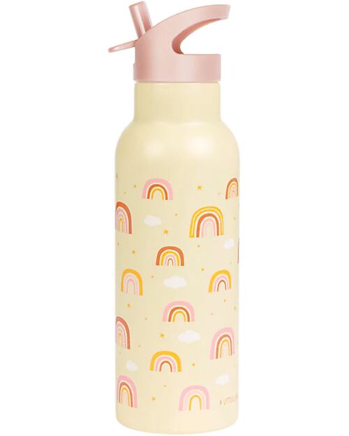 A Little Lovely Company Stainless Steel Drink Bottle - 500 ml - Rainbow Thermos Bottles