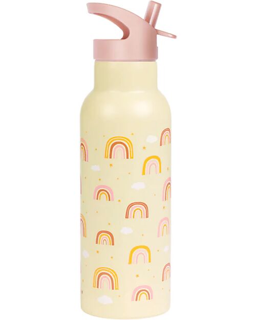 A Little Lovely Company Stainless Steel Drink Bottle - 500 ml - Rainbow Thermos Bottles