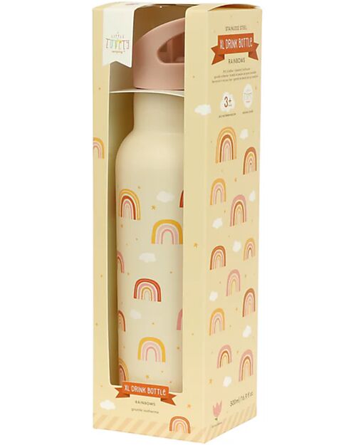 A Little Lovely Company Stainless Steel Drink Bottle - 500 ml - Rainbow Thermos Bottles