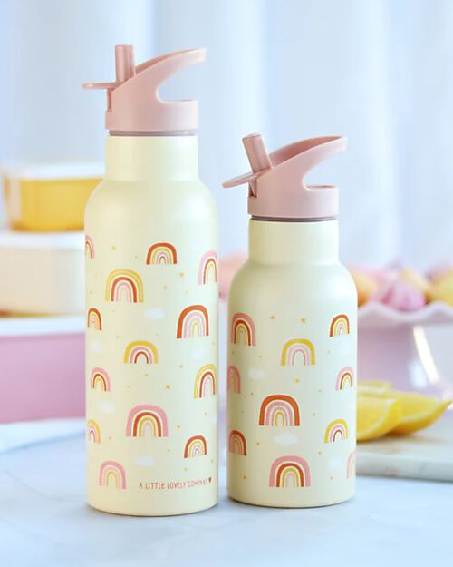 A Little Lovely Company Stainless Steel Drink Bottle - 500 ml - Rainbow Thermos Bottles