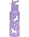 A Little Lovely Company Stainless Steel Drink Bottle - 500 ml - Unicorn Dreams Thermos Bottles