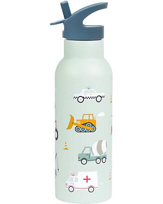 A Little Lovely Company Stainless Steel Drink Bottle - 500 ml - Vehicles Thermos Bottles