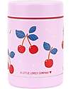 A Little Lovely Company Stainless Steel Food Holder Thermos - 300 ml - Cherries Thermos Bottles