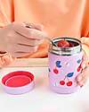A Little Lovely Company Stainless Steel Food Holder Thermos - 300 ml - Cherries Thermos Bottles
