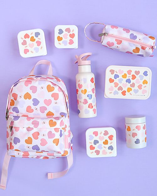 A Little Lovely Company Stainless Steel Food Holder Thermos - 300 ml - Hearts Thermal Containers