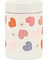 A Little Lovely Company Stainless Steel Food Holder Thermos - 300 ml - Hearts Thermal Containers