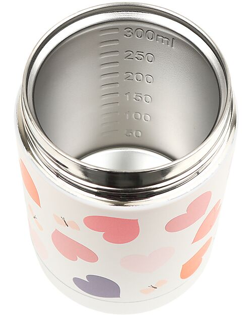 A Little Lovely Company Stainless Steel Food Holder Thermos - 300 ml - Hearts Thermos Bottles