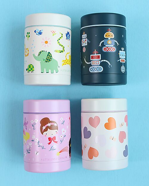 A Little Lovely Company Stainless Steel Food Holder Thermos - 300 ml - Jungle Thermal Containers