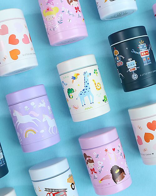 A Little Lovely Company Stainless Steel Food Holder Thermos - 300 ml - Jungle Thermos Bottles