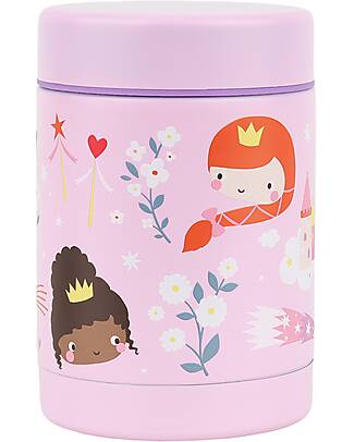 A Little Lovely Company Stainless Steel Food Holder Thermos - 300 ml - Princesses Thermal Containers