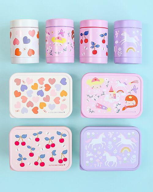 A Little Lovely Company Stainless Steel Food Holder Thermos - 300 ml - Princesses Thermal Containers