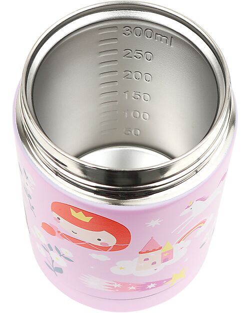 A Little Lovely Company Stainless Steel Food Holder Thermos - 300 ml - Princesses Thermal Containers