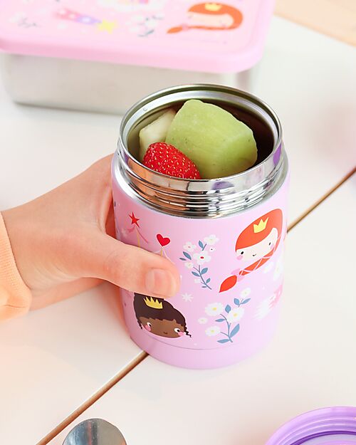 A Little Lovely Company Stainless Steel Food Holder Thermos - 300 ml - Princesses Thermal Containers