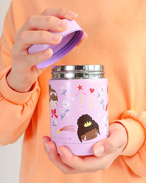 A Little Lovely Company Stainless Steel Food Holder Thermos - 300 ml - Princesses Thermal Containers