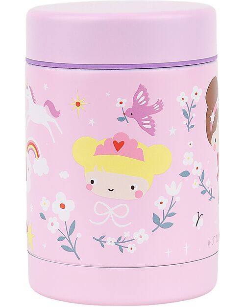A Little Lovely Company Stainless Steel Food Holder Thermos - 300 ml - Princesses Thermal Containers