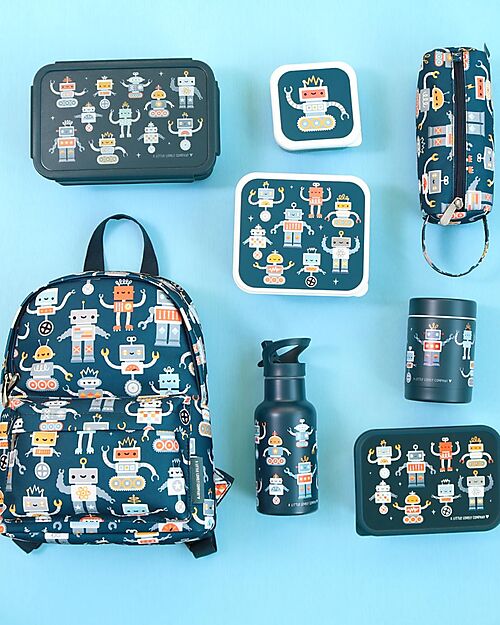 A Little Lovely Company Stainless Steel Food Holder Thermos - 300 ml - Robot Thermos Bottles