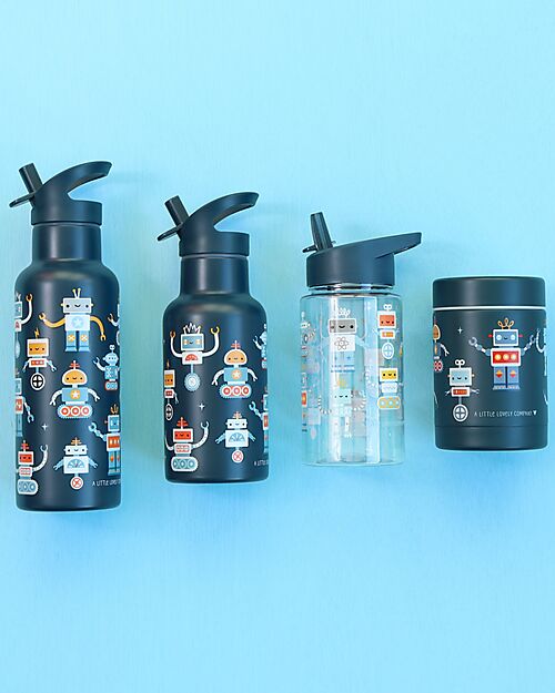 A Little Lovely Company Stainless Steel Food Holder Thermos - 300 ml - Robot Thermos Bottles