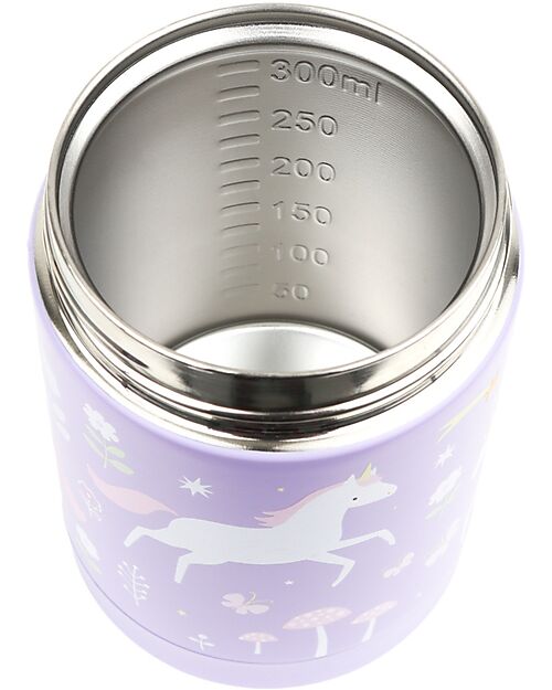 A Little Lovely Company Stainless Steel Food Holder Thermos - 300 ml - Unicorn Dreams Thermal Containers