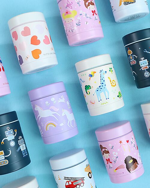 A Little Lovely Company Stainless Steel Food Holder Thermos - 300 ml - Unicorn Dreams Thermal Containers