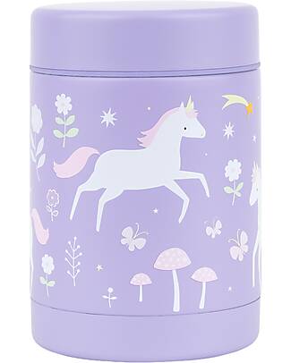 A Little Lovely Company Stainless Steel Food Holder Thermos - 300 ml - Unicorn Dreams Thermos Bottles
