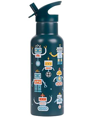 A Little Lovely Company Stainless Steel Insulated Bottle - 500 ml - Robot Thermos Bottles