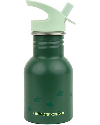 A Little Lovely Company Stainless Steel Insulated Water Bottle - 350 ml - Dinosaur Thermos Bottles