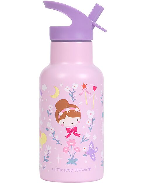 A Little Lovely Company Stainless Steel Insulated Water Bottle - 350 ml - Princesses Thermos Bottles