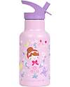 A Little Lovely Company Stainless Steel Insulated Water Bottle - 350 ml - Princesses Thermos Bottles