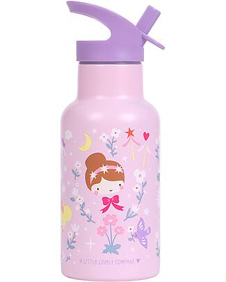 A Little Lovely Company Stainless Steel Insulated Water Bottle - 350 ml - Princesses Thermos Bottles