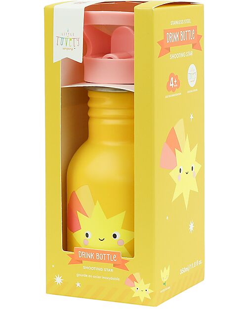 A Little Lovely Company Stainless Steel Insulated Water Bottle - 350 ml - Shooting Stars Thermos Bottles