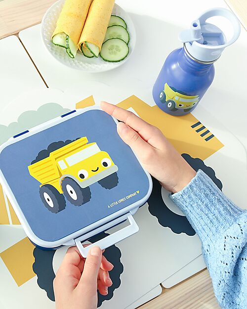 A Little Lovely Company Stainless Steel Insulated Water Bottle - 350 ml - Tractor Thermos Bottles