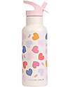 A Little Lovely Company Stainless Steel Insulated Water Bottle - 500 ml - Hearts Thermos Bottles