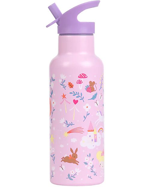 A Little Lovely Company Stainless Steel Insulated Water Bottle - 500 ml - Princesses Thermos Bottles