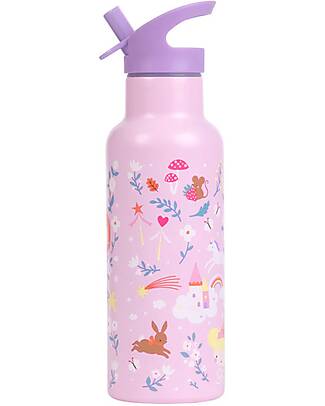 A Little Lovely Company Stainless Steel Insulated Water Bottle - 500 ml - Princesses Thermos Bottles