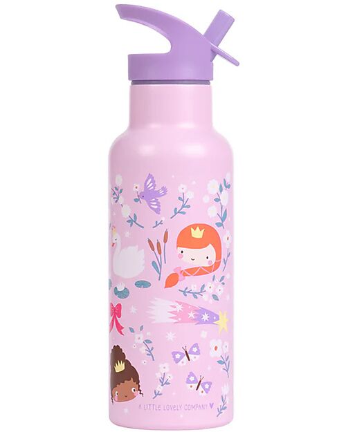 A Little Lovely Company Stainless Steel Insulated Water Bottle - 500 ml - Princesses Thermos Bottles