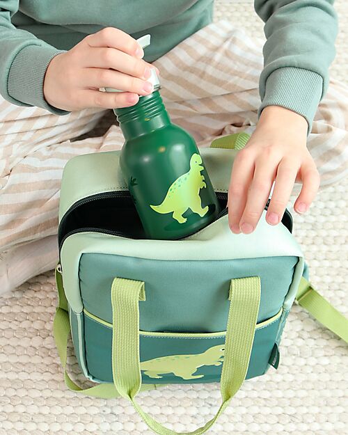 A Little Lovely Company Stainless Steel Water Bottle - 350 ml - Dinosaur Non-Thermal Water Bottles