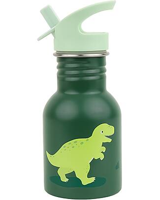 A Little Lovely Company Stainless Steel Water Bottle - 350 ml - Dinosaur Non-Thermal Water Bottles