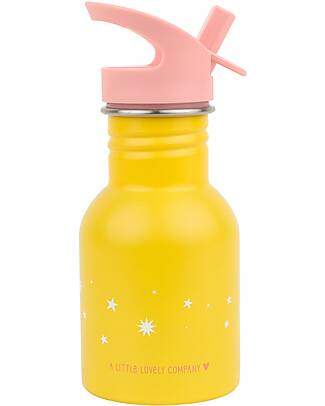 A Little Lovely Company Stainless Steel Water Bottle - 350 ml - Shooting Stars Non-Thermal Water Bottles