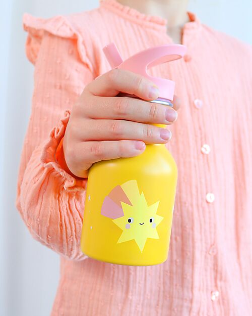 A Little Lovely Company Stainless Steel Water Bottle - 350 ml - Shooting Stars Non-Thermal Water Bottles