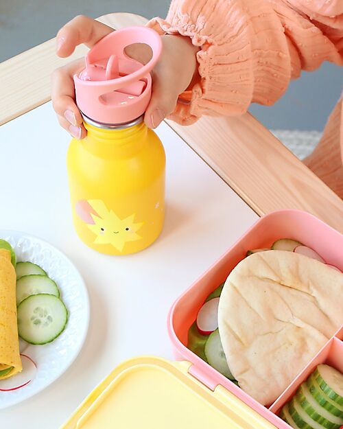 A Little Lovely Company Stainless Steel Water Bottle - 350 ml - Shooting Stars Non-Thermal Water Bottles